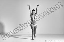 Nude Gymnastic poses Woman White Moving poses Slim long brown Dynamic poses Pinup